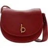 Burberry Medium "rocking Horse" Leather Crossbody Bag In Ruby