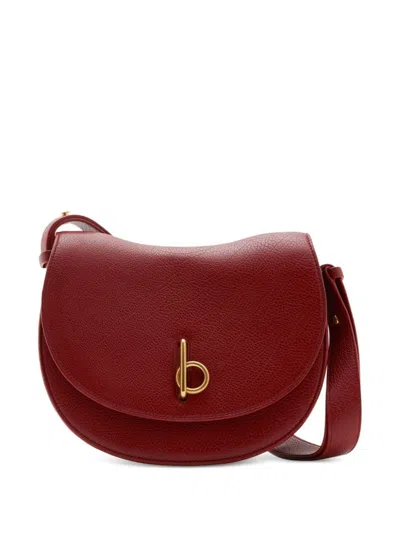 Burberry Medium "rocking Horse" Leather Crossbody Bag In Red