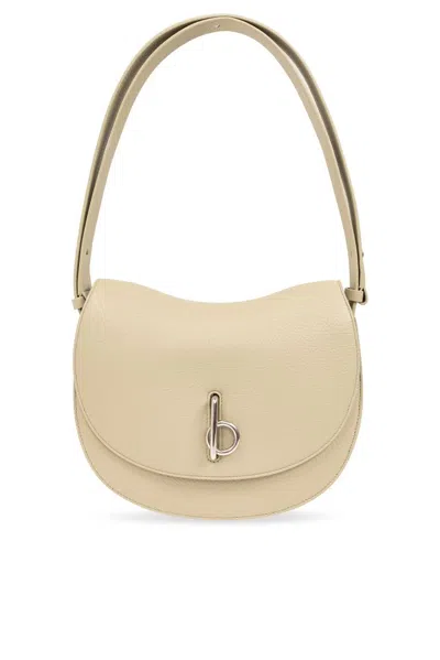 Burberry Medium Rocking Horse Shoulder Bag In Beige