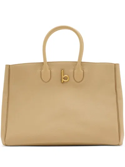 Burberry Medium Rocking Horse Tote Bag In Gold