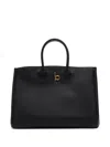 Burberry Rocking Horse Medium Black Leather Tote Women In 黑色