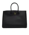 Burberry Rocking Horse Medium Black Leather Tote Women In Black
