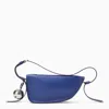 Burberry Medium Shield Blue Leather Bag In Blue