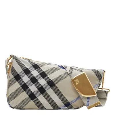 BURBERRY BURBERRY MEDIUM SHIELD CHECKED SHOULDER BAG