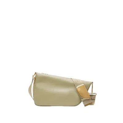 Burberry Medium Shield Leather Crossbody Messenger Bag In Green