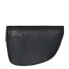 Burberry Black Medium Shield Zip Wallet In Black