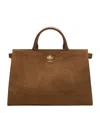 Burberry Medium Suede Cotswolds Tote Bag In Brown