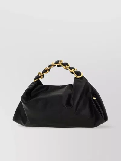 Burberry Small Swan Leather Bag In Black