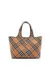 Burberry Ered\n\nmedium Checkered Tote In Beige