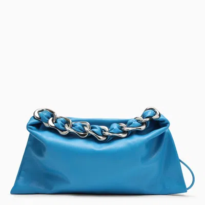 Burberry Medium Turquoise Leather Swan Bag In Light Blue