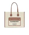 Burberry Medium Two-tone Freya Bag In White