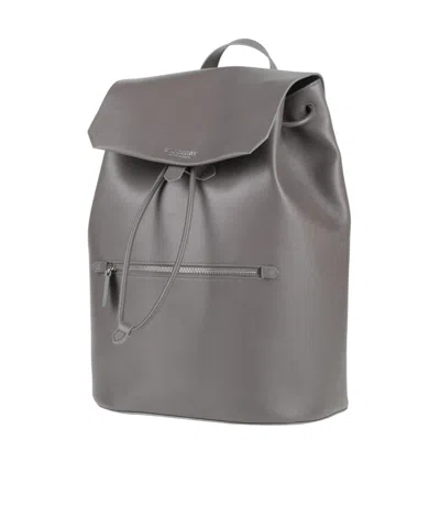 Burberry Mediumsize Minimalist Leather Backpack In Grey