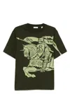 Burberry Equestrian Knight Graphic Print T-shirt In Green