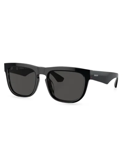 Burberry Men's 56mm Square Sunglasses In Black