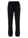 Burberry Black Pants With Elastic Waist And Logo Lettering On The Side In Cotton Man In Black