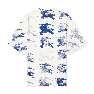 Burberry Men's All Over Ekd Print T-shirt In Black