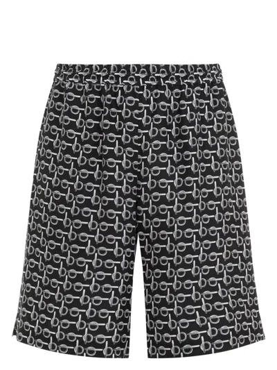 BURBERRY MEN'S ALL OVER PRINT BERMUDA SHORTS