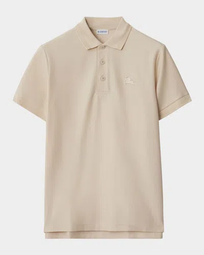 Burberry Cotton Polo Shirt In Brown