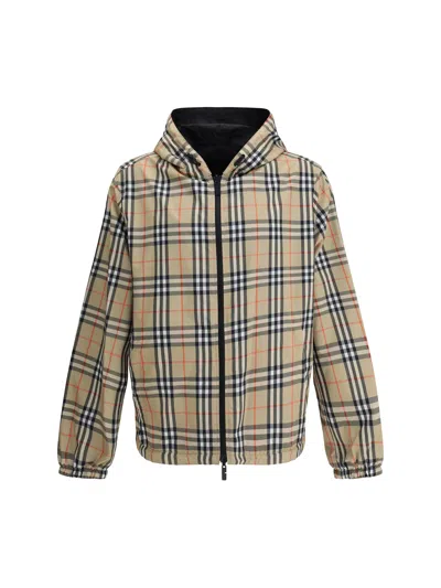 Burberry Men Archive Check Reversible Jacket In Neutral