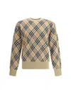 Burberry Archive Check Wool Sweate In Multi