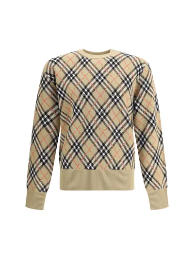 BURBERRY BURBERRY MEN ARCHIVE CHECK WOOL SWEATE