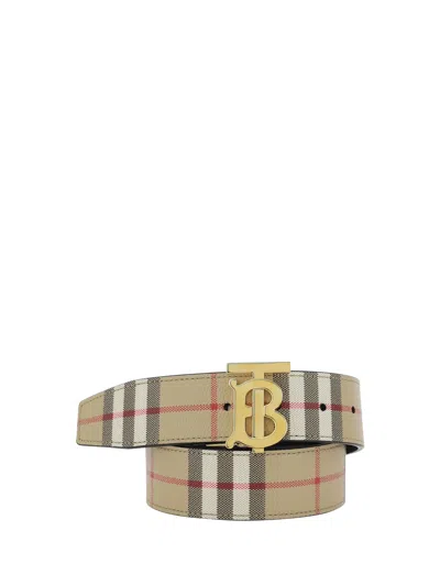 Burberry Men Archivio Check Belt In Multicolor