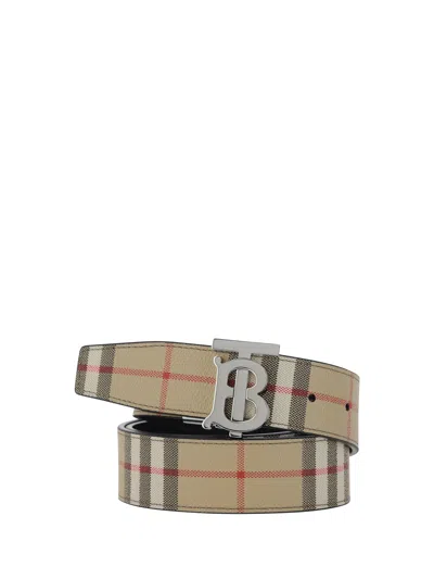 Burberry Men Archivio Check Reversible Belt In Multicolor