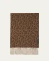 Burberry Men's B Charm Cashmere Scarf In Twig