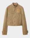 Burberry B Crest Cotton Jacket In Walrus