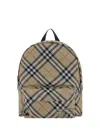 Burberry Check Pattern Backpack With Front Pocket