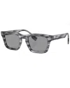 Burberry Womens Grey Be4403 Rectangular-frame Acetate Sunglasses In Gray