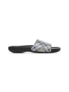 Burberry Men Beige Dive Check Slides