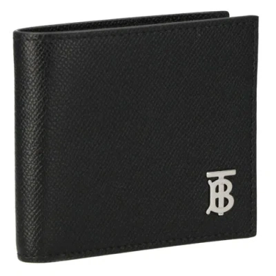 Pre-owned Burberry Men's Bi-fold 8062680 Black Cc Bill Coin Newarticle