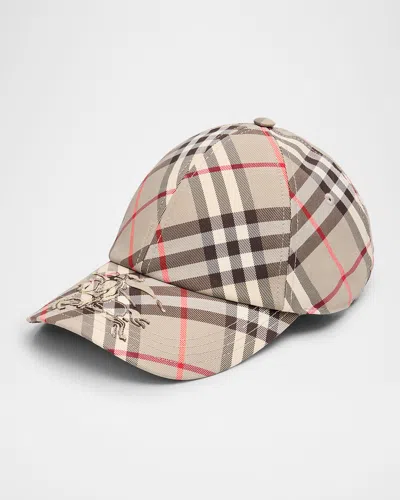 Burberry Men's Bias Check Ekd-brim Baseball Cap