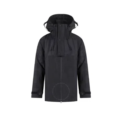 Burberry Men's Black Ashford Perforated Logo Lightweight Hooded Jacket