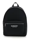 Burberry Men Black Backpack With Two Adjustable Shoulder Straps With Logo Lettering And Logoletterin In Multi