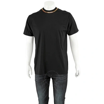 Burberry Men's Black Chain Detail T-shirt