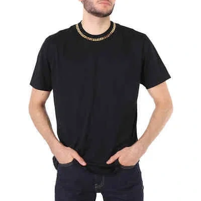 Pre-owned Burberry Men's Black Chain Detail T-shirt