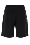 Burberry Relaxed-fit Green Shorts With Elastic Waistband In Black