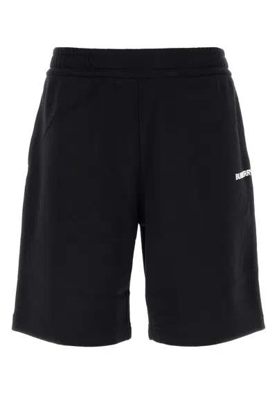 BURBERRY BURBERRY MEN BLACK COTTON BERMUDA SHORTS