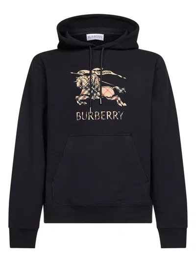 BURBERRY BURBERRY MEN BLACK COTTON EKD HOODIE