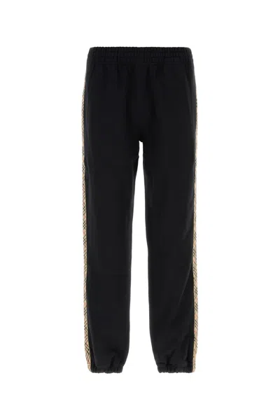 Burberry Men Black Cotton Joggers