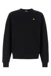 Burberry Cotton Sweatshirt With Logo Embroidery In Black