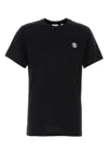Burberry Parker Logo-embroidered Cotton-jersey T-shirt In Black