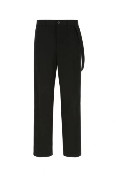 BURBERRY BURBERRY MEN BLACK COTTON WIDE-LEG PANT
