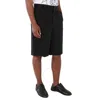 BURBERRY BURBERRY MEN'S BLACK CUT-OUT DETAIL TAILORED SHORTS