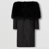 Burberry Men's Black Deconstructed Faux Fur Nylon Coat In Black