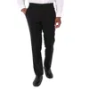 BURBERRY BURBERRY MEN'S BLACK EMBELLISHED MOHAIR WOOL CLASSIC FIT TAILORED PANTS