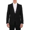 BURBERRY BURBERRY MEN'S BLACK ENGLISH FIT EMBELLISHED MOHAIR WOOL TUXEDO JACKET