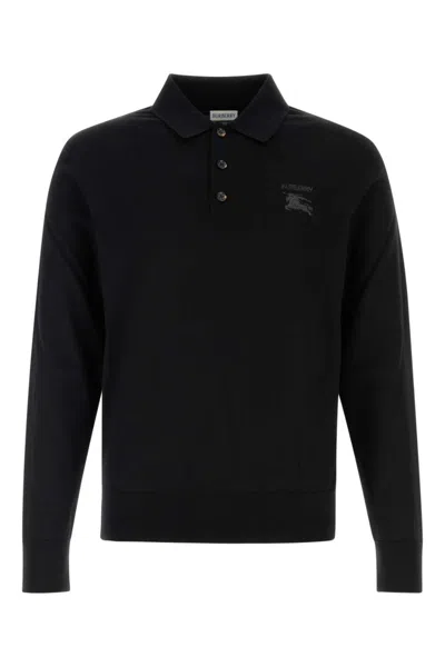 Burberry Men Black Full Sleeves Polo
